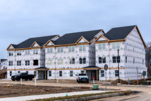 Condo building under construction at Valley View Park East Hanover NJ during a professional pre-drywall inspection.