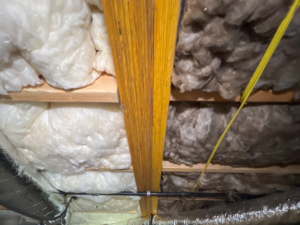 Structural framing defect found during a New Construction Home Inspection in Jersey—missing joist hangers in a Parsippany new build.