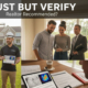 A Realtor Recommended Home Inspector being verified by a home buyer using a detailed inspection report and thermal imaging.